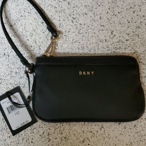 DKNY Black Wristlet NWT